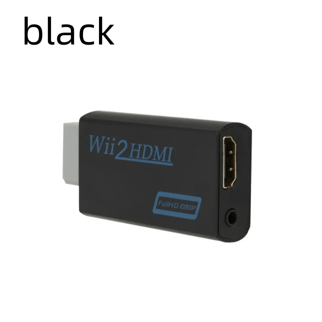 Wii HDMI Converter Adapter - 1080P Upscaling Video Converter with Audio Jack for Nintendo Wii Console