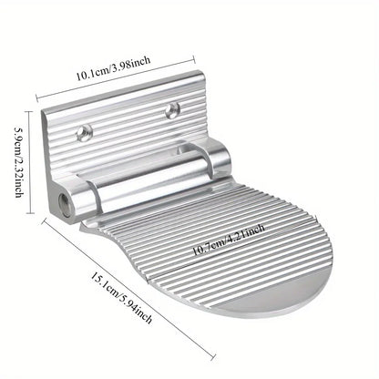 Bathroom Shower Footrest – Wall-Mounted Aluminium Alloy Pedestal Footstool, Anti-Slip Foot Pedal in Black or Silver