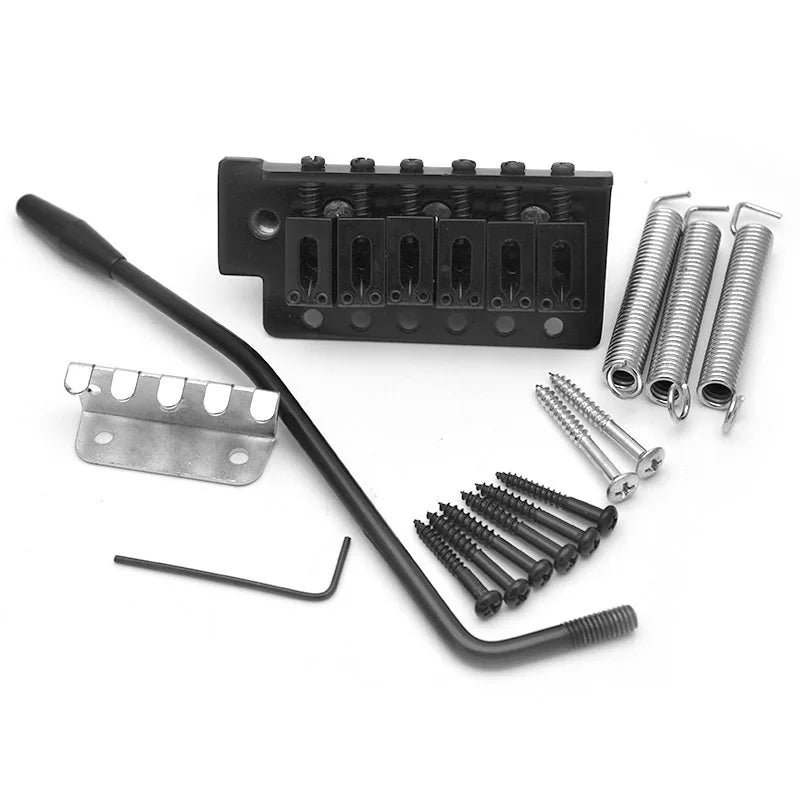 6-String Guitar Bridge Saddle Tailpiece — Tremolo Bridge for Strat SQ ST Electric Guitars, Standard Guitar Accessory