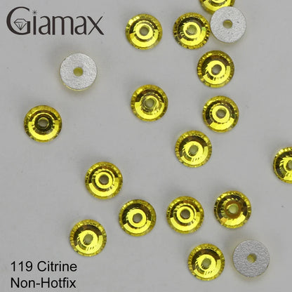 Giamax Purple Velvet Topaz Crystal Rhinestones - Flatback AB Sewing Stones for Garments, Clothes & Bags