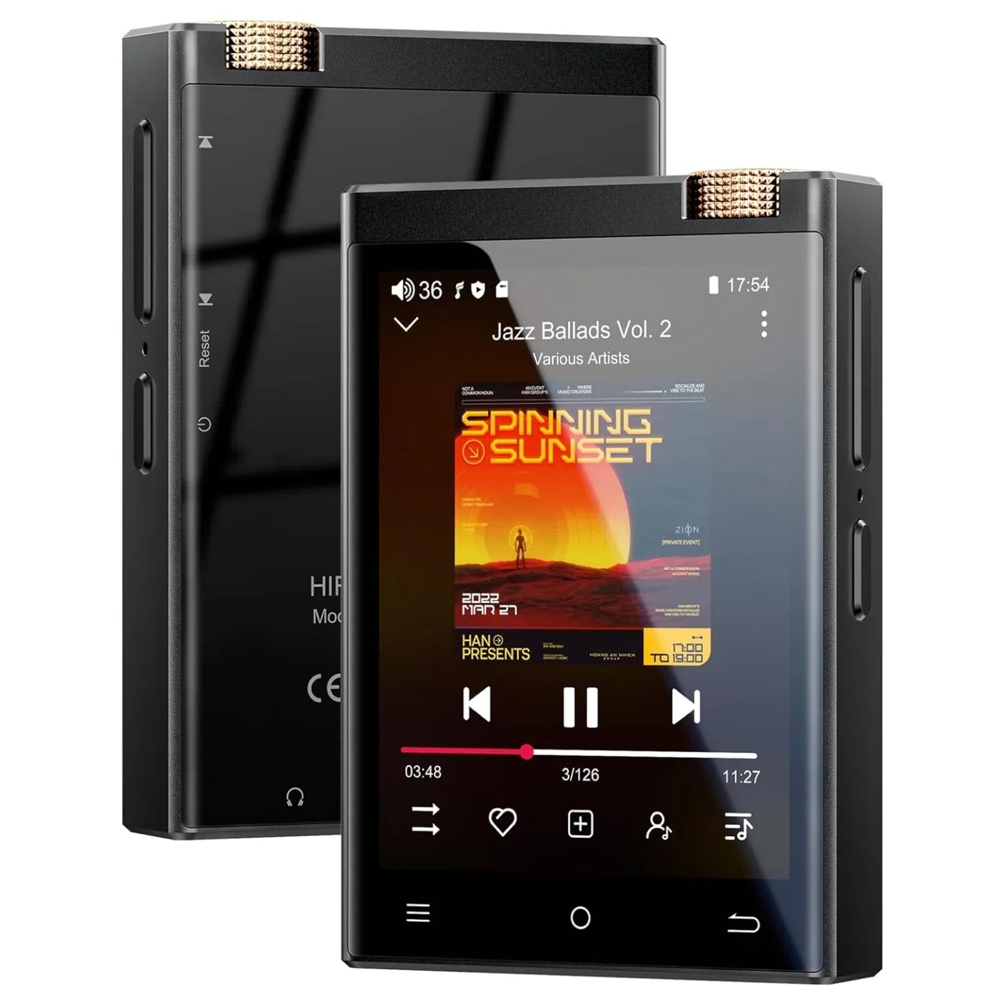 Oilsky Hi-Fi MP3 Player - Lossless DSD High Resolution Audio Player with Bluetooth, WiFi & Expandable Storage