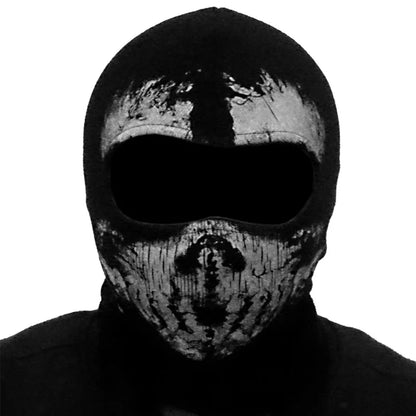 Skull Ghost Motorcycle Mask - Windproof Skeleton Face Cover for Cosplay, Riding & Outdoor Wear