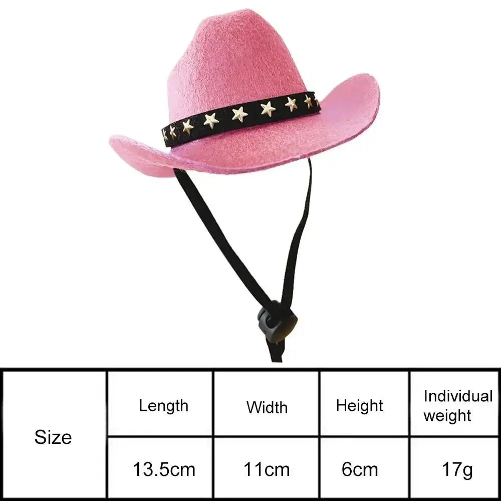 Adjustable Pet Cowboy Hat - Funny Outdoor Summer Dog & Cat Headwear Accessory