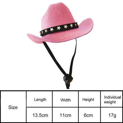 Adjustable Pet Cowboy Hat - Funny Outdoor Summer Dog & Cat Headwear Accessory