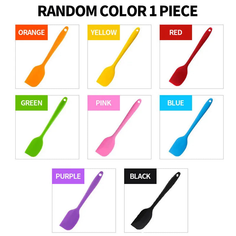 Leeseph 8-Inch Silicone Spatula — Heat-Resistant Non-Stick Cooking Utensil, Small Multicolor Kitchen Tool