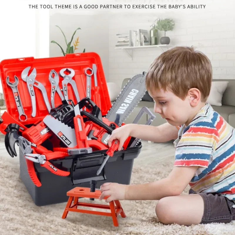 Kids Tool Set - Toy Drill Construction Pretend Play Kit for Toddler Boys & Girls Learning Gift