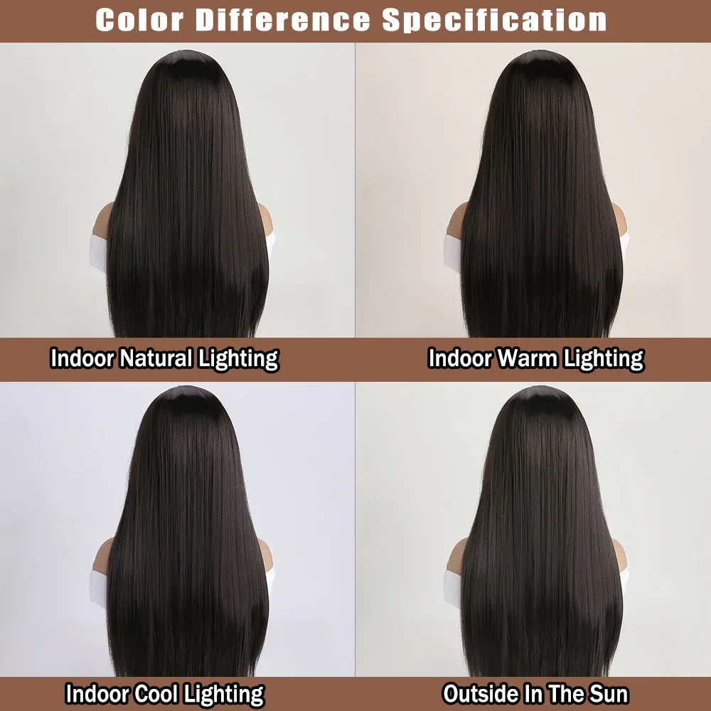 26" Long Straight Synthetic Wig for Women – Colorful Fashion Wig for Daily Wear, Halloween Costume, Party & Cosplay