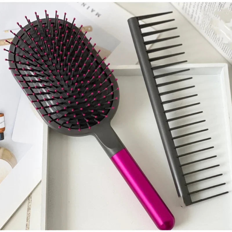 Dyson Airbag Comb Set – Wide Tooth & Cylinder Comb, Massage Airbag Hairbrush for Hairdressing & Curly Styling