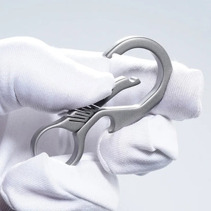 Titanium Key Chain - Lightweight Men’s EDC Quickdraw Carabiner Buckle Key Ring Outdoor Tool