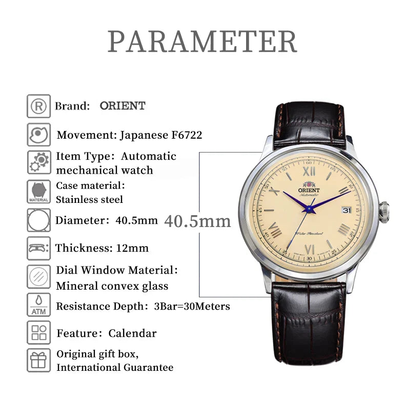 Orient Men’s Automatic Mechanical Watch — Original Waterproof Fashion Retro Timepiece