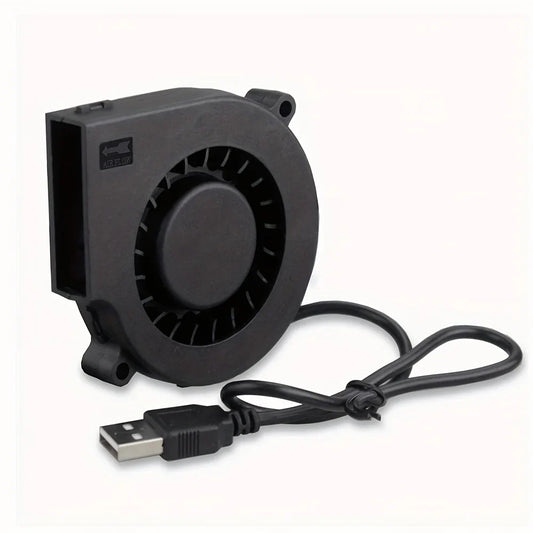 75mm USB Turbo Fan Cooling Blower - Brushless 3D Printer Extruder, DC Cooler for PC, CPU, Power Inverter Air Pump