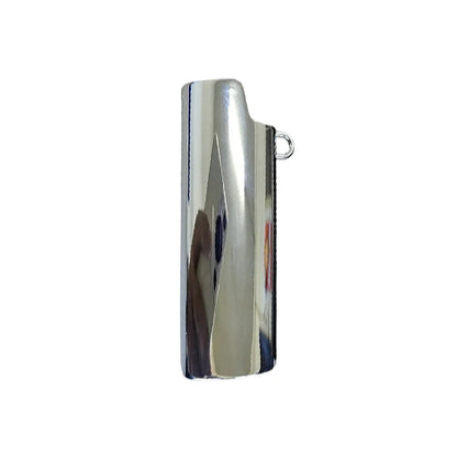 Metal Cowboy Boot Lighter Case - Cute Cat Eye Rhinestone Embroidered Zinc Alloy BIC J6 Sleeve Cover