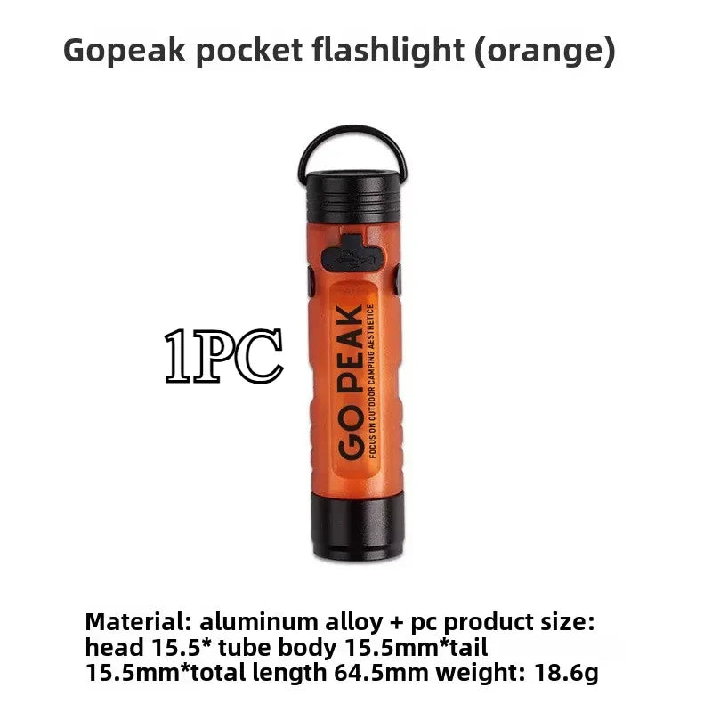 MOUNTAINHIKER LED Pocket Hat Clip Flashlight – Portable Rechargeable Clip-On Light for Camping & Outdoor Use