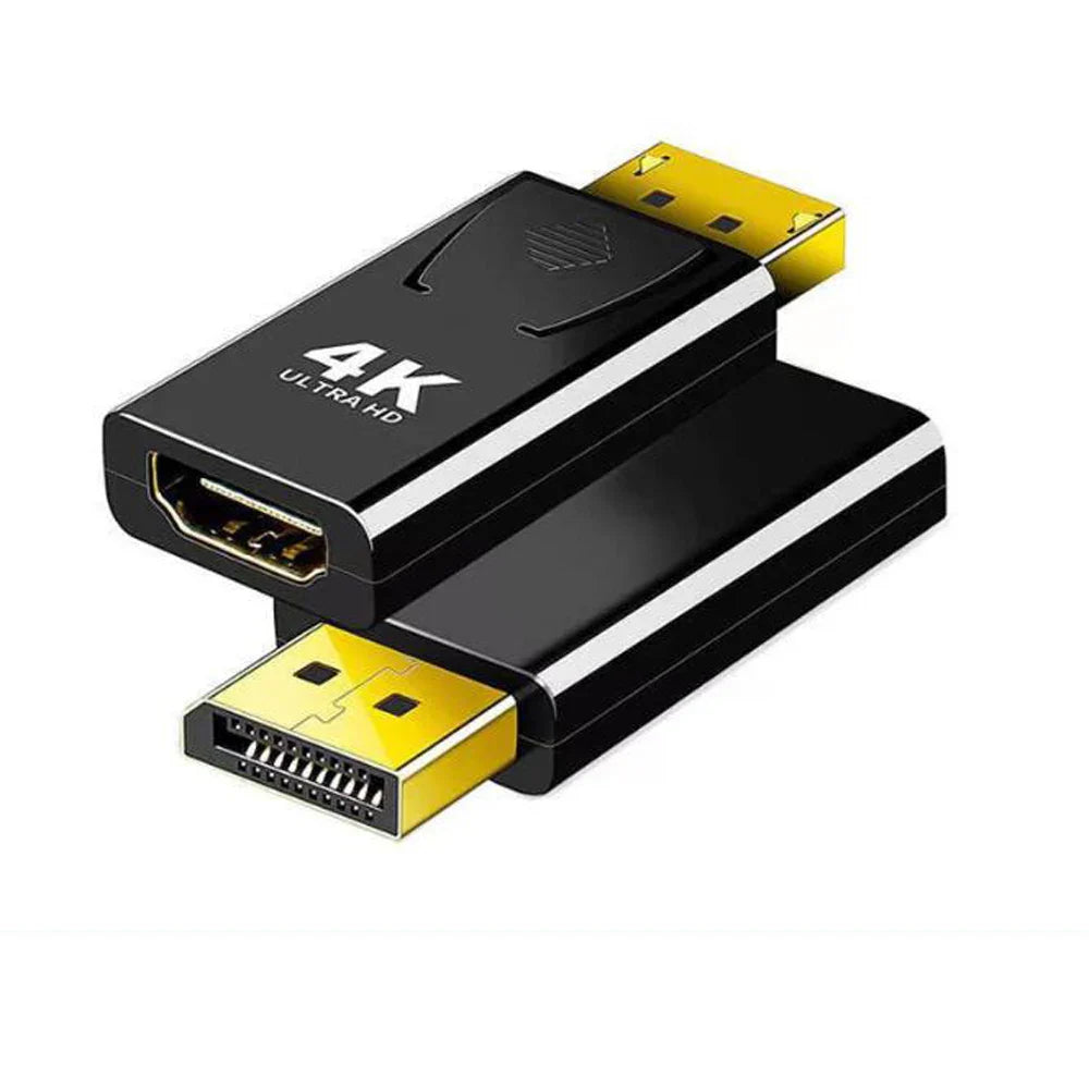 DP Male to Female 4K Converter – DisplayPort to HDMI-Compatible Video Audio Adapter Cable for PC, TV, Laptop, Projector