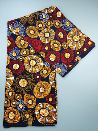 Guaranteed Veritable African Real Wax Fabric - 100% Cotton High Quality Ankara Pagne 6 Yards Nigerian Women’s Style Dress Material