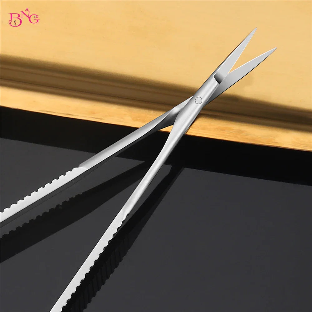 BNG Stainless Steel Cuticle Nipper & Dead Skin Remover Pliers – Straight Manicure & Eyebrow Scissors Beauty Tools