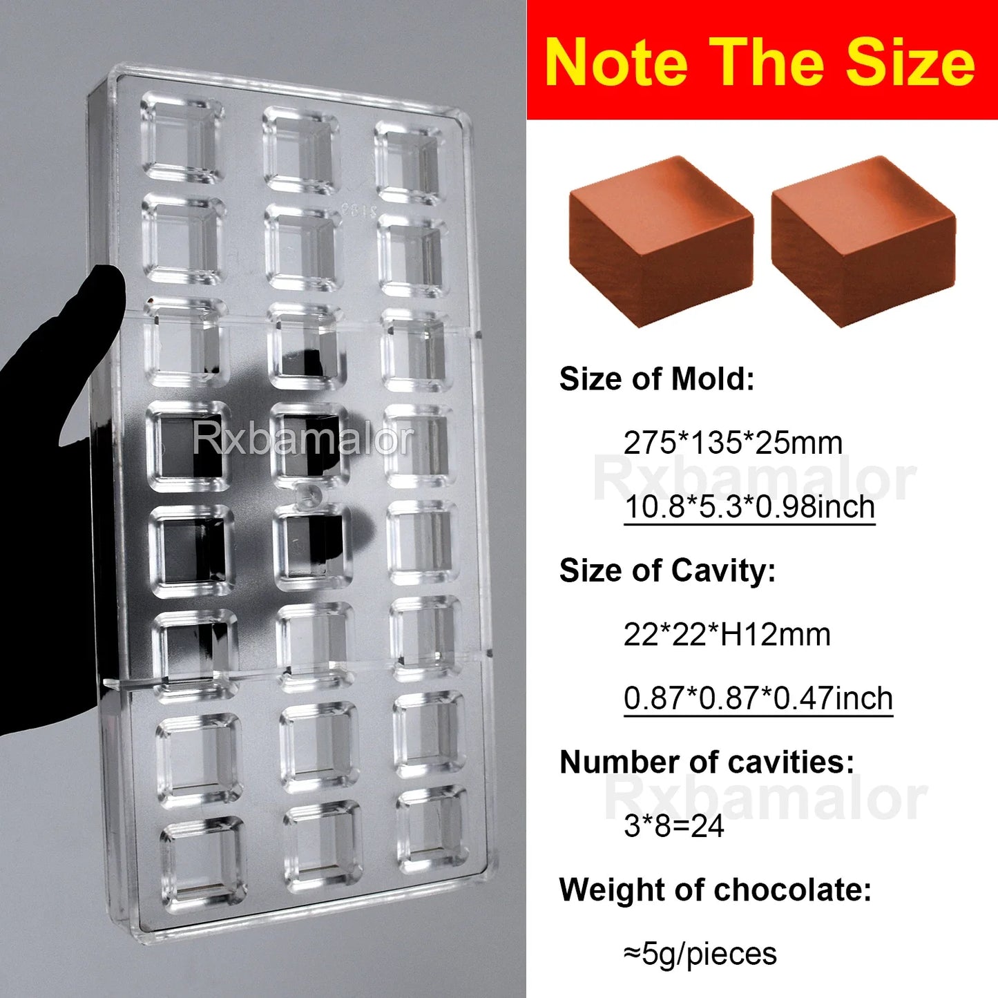 3D Polycarbonate Chocolate Mold - Sphere Diamond Chocolate Bomb & Bonbon Baking Mold for Professional Candy Making