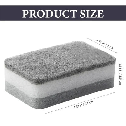 Magic 3-Layer Cleaning Sponges - Reusable Kitchen Scrubbing Pads for Pots, Pans & Dishwashing