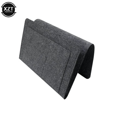 Felt Bedside Hanging Organizer — Phone, Book & Magazine Storage Pockets for Bed & Sofa