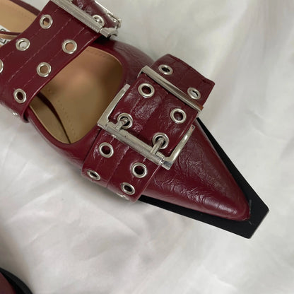 Women’s Pointed Toe Slingback Sandals – 2025 Spring Fashion Flats, Large Sizes