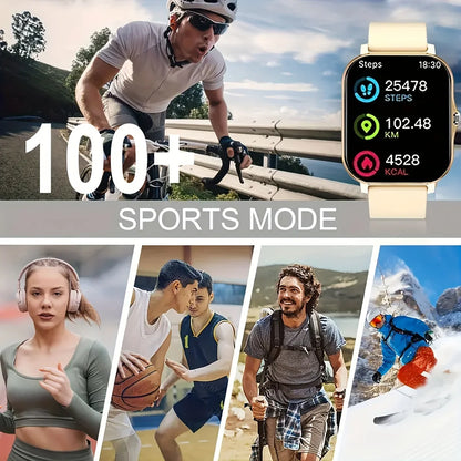 2025 New Upgrade Smartwatch – 1.83" Full Touch Display, Bluetooth Call, Sports Tracking for Men & Women, Android & iOS Compatible
