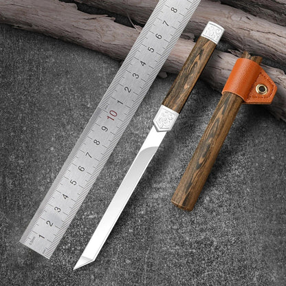 High Hardness Stainless Steel Fruit Knife - Kitchen Use with Imitation Wood Grain Handle