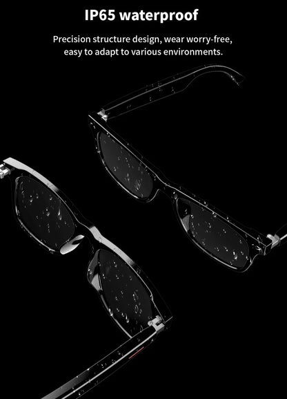 Hiwego Smart Glasses – Blue Light Filtering Polarized Lenses with Audio, Built-in Mic, Speakers, Touch & Voice Assistant for Music