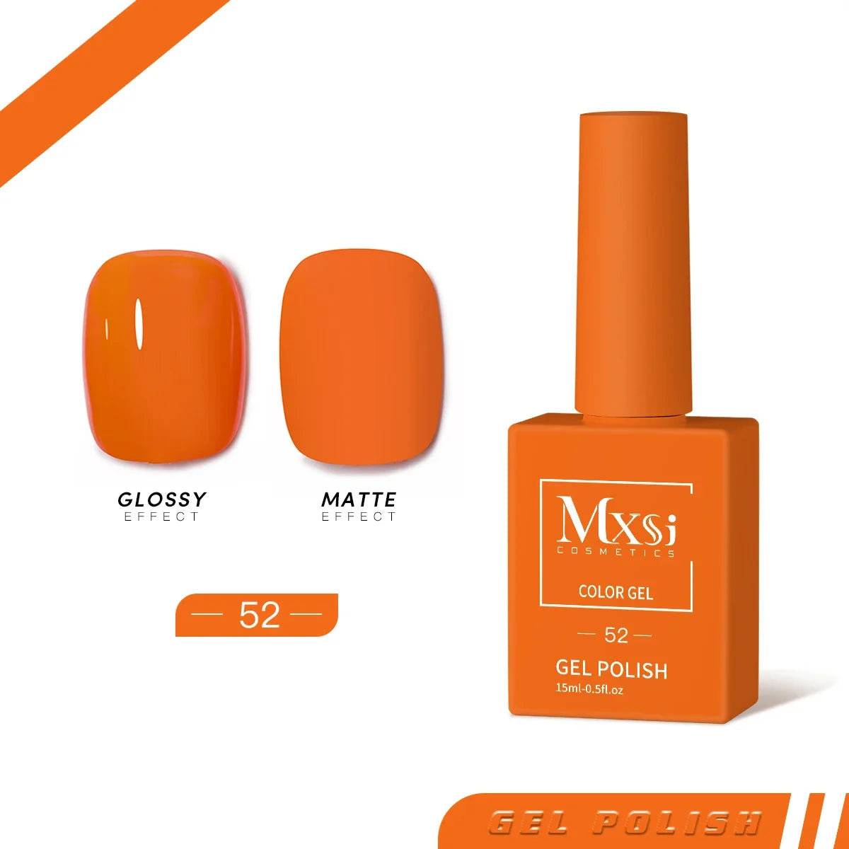 Mxsi 15ml Gel Nail Polish - Neon Brown, Royal Blue, Red, Green & Nude UV Gel Lacquer Colors for Nail Art