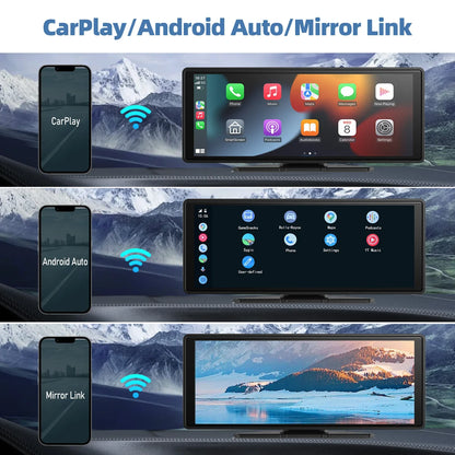 Universal Portable CarPlay – Wireless Car Stereo with Android Auto, Touchscreen for Car Screen