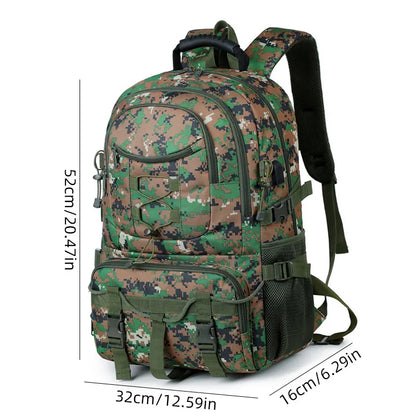 USB Tactical Climbing Backpack – Large Capacity Outdoor Travel, Camping & Laptop Rucksack for Men