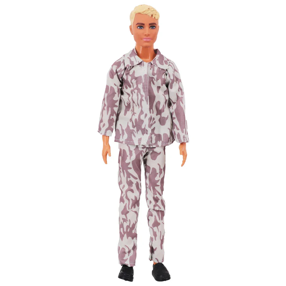 30cm Ken Doll Clothes – Pop Suit Top & Pants Outfit for Boys, Holiday Gift Doll Accessories