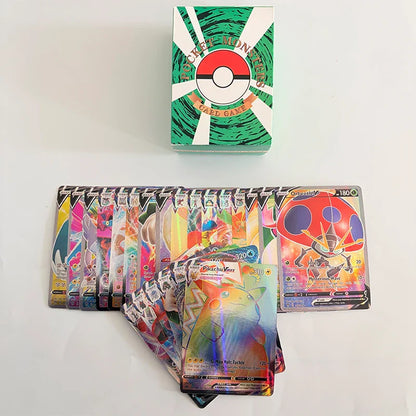55/100pcs Pokémon VMAX & GX Pikachu Card Set – Rare Battle Trainer Collection for Kids & Gift Toy