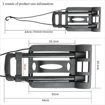 2/4-Wheeled Small Truck with Foldable Pull Rod – Portable Grocery, Luggage & Household Shopping Cart