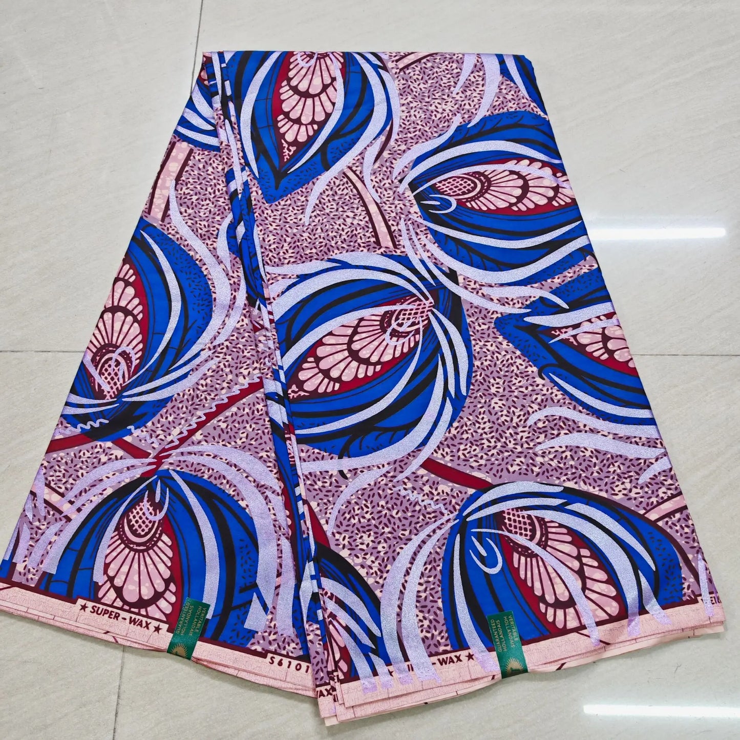 100% Cotton African Wax Print Fabric - High Quality Ankara Fabric 6 Yards