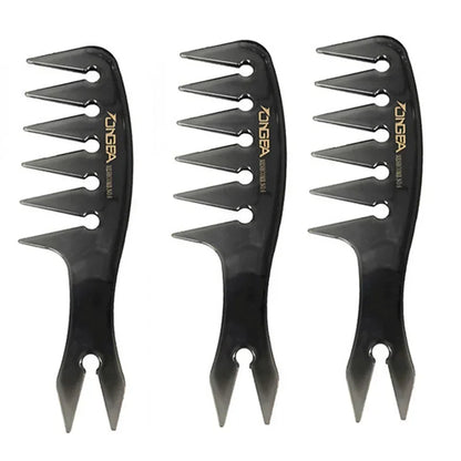 Men's Professional Wide Tooth Hair Comb & Brush – Barber-Grade Hair Styling Tool for Men