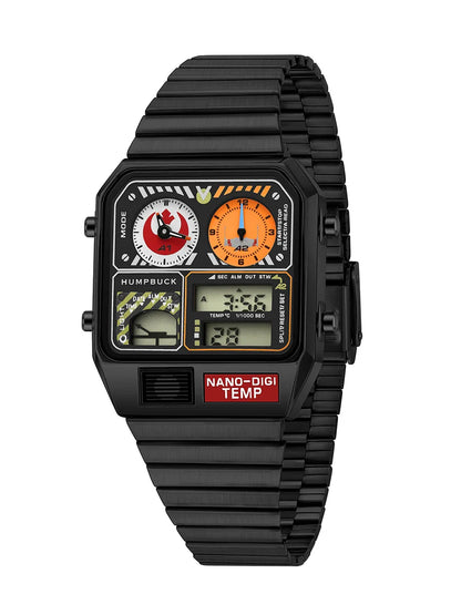 HUMPBUCK Digital Watch for Men – Classic Multifunctional Wristwatch with Temperature, Stopwatch, Dual Time & Calendar