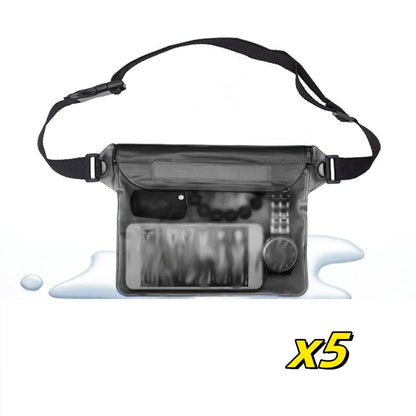 Waterproof Swimming Waist Bag - Sealed Dry Phone Case for Diving, Skiing, Boating, Beach & Water Sports
