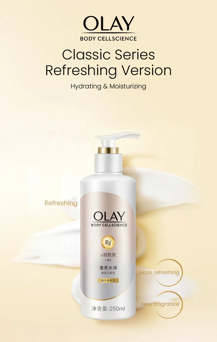 OLAY Body Lotion B3+ Niacinamide – Nourishing, Hydrating, Firming & Brightening Body Cream, Olay Body Cellscience