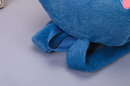 Disney Blue Stitch Plush Backpack – Large-Capacity Cartoon Bag for Kids & Kindergarten Gift