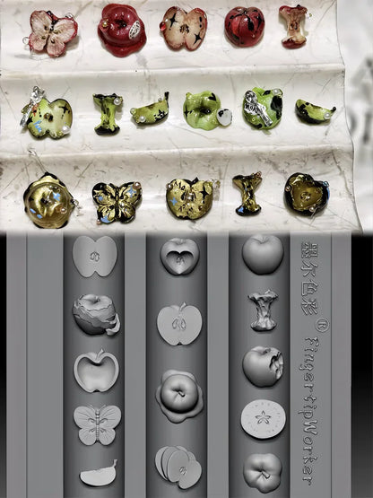 Snake Lolita Bow, Mushroom, Rose, Lotus, Bear 3D Acrylic Nail Mold - DIY Silicone Nail Decorations & Nail Art Products