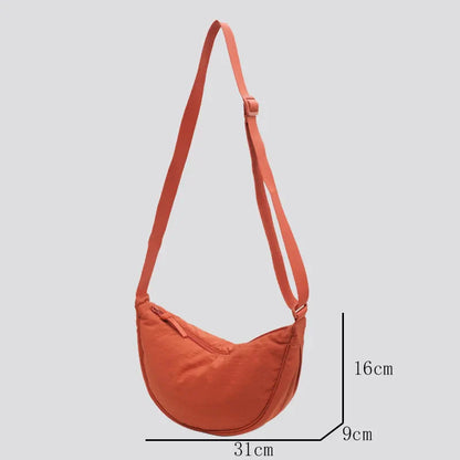 Designer Nylon Crossbody Hobo Bag for Women: Casual Shoulder Bags with Large Capacity Tote - Ideal Lady Travel Shopper Purse