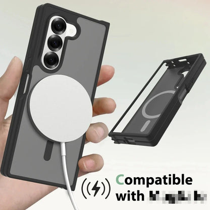 Z Fold7 Luxury Wireless Charging Case - Candy Color Translucent Magnetic Shockproof Cover for Samsung Galaxy Z Fold 7 & Fold 6