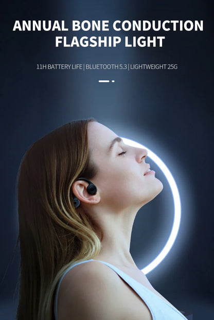 Xiaomi Mijia Real Bone Conduction Sport Headphones – Wireless Bluetooth Earphones with Mic, Hands-Free for Running