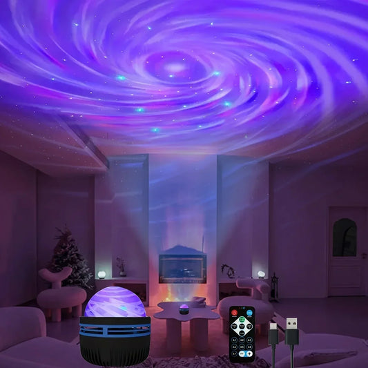 LED Galaxy Projector Light - Multi-Color Remote Control Star Night Lamp for Bedroom Decor Christmas New Year Gift