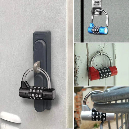 Multifunctional 4-Digit Combination Padlock – Security Lock for Gym Lockers, Luggage, Cabinets, Toolboxes, and Doors