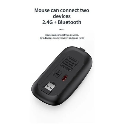 Jomaa Slim Bluetooth Rechargeable Keyboard and Mouse Set – 2.4G USB Wireless Combo for Laptop & Computer