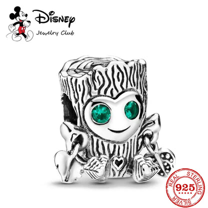New 925 Sterling Silver Mickey Minnie Vinnie Charm – Beaded Fit for Original Pendant Bracelet, DIY Ladies Jewelry