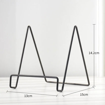 Iron Art Multi-Use Display Stand: Versatile Magazine, Dish, Picture Frame, and Photo Book Storage Holder for Home Ornaments