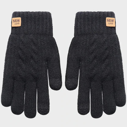 Thick Knitted Thermal Gloves - Wool Touchscreen Mittens for Men and Women, Winter Warm Driving Gloves