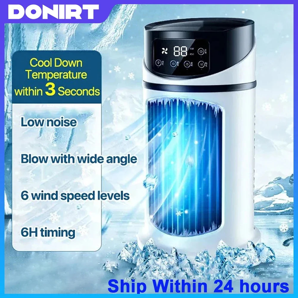 Portable USB Air Conditioner - Mini Water-Cooling Air Cooler Fan for Home & Office